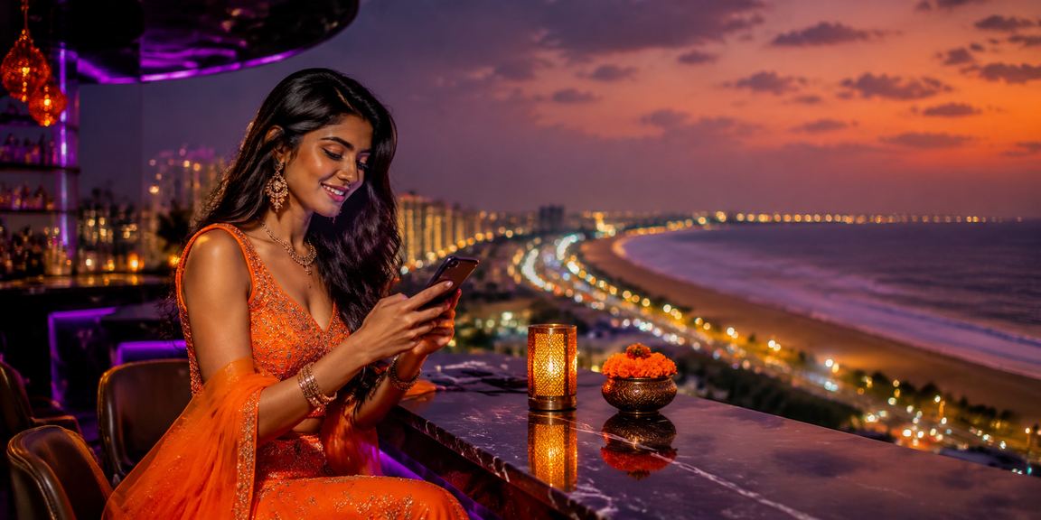 User placing a mobile bet on cricket match